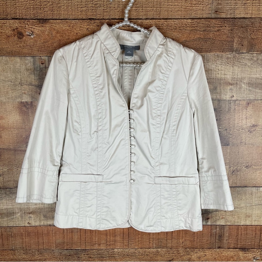 Ann Taylor Petites Khaki Jacket Women’s Size 8p